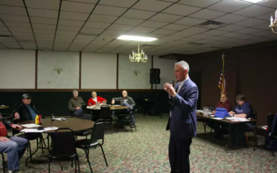 Michael Hoover, US Senate Candidate, speaks to Huron Republicans